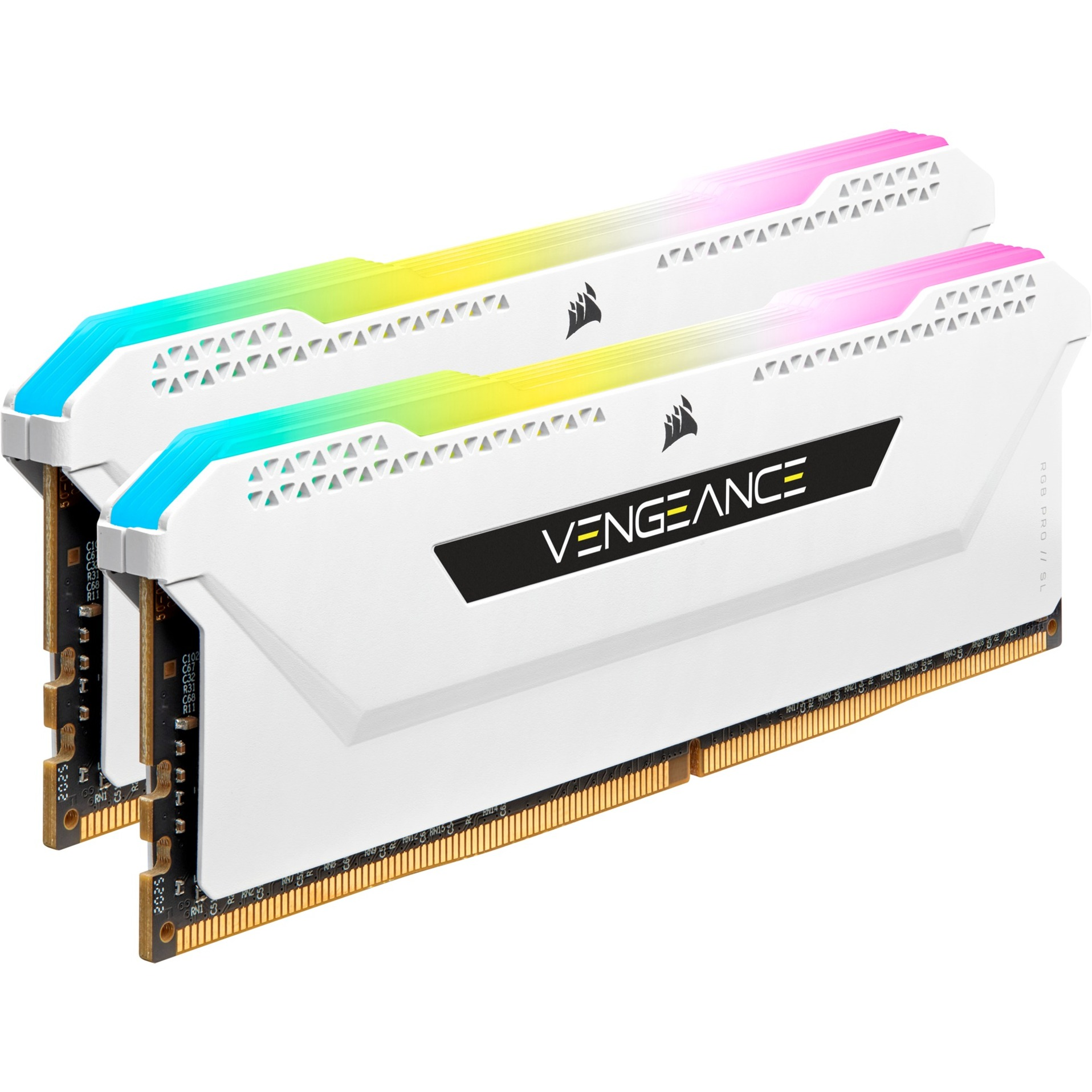 Corsair - Blanc - RGB - 16GB (2x8GB) - 3200MHZ (DDR4)